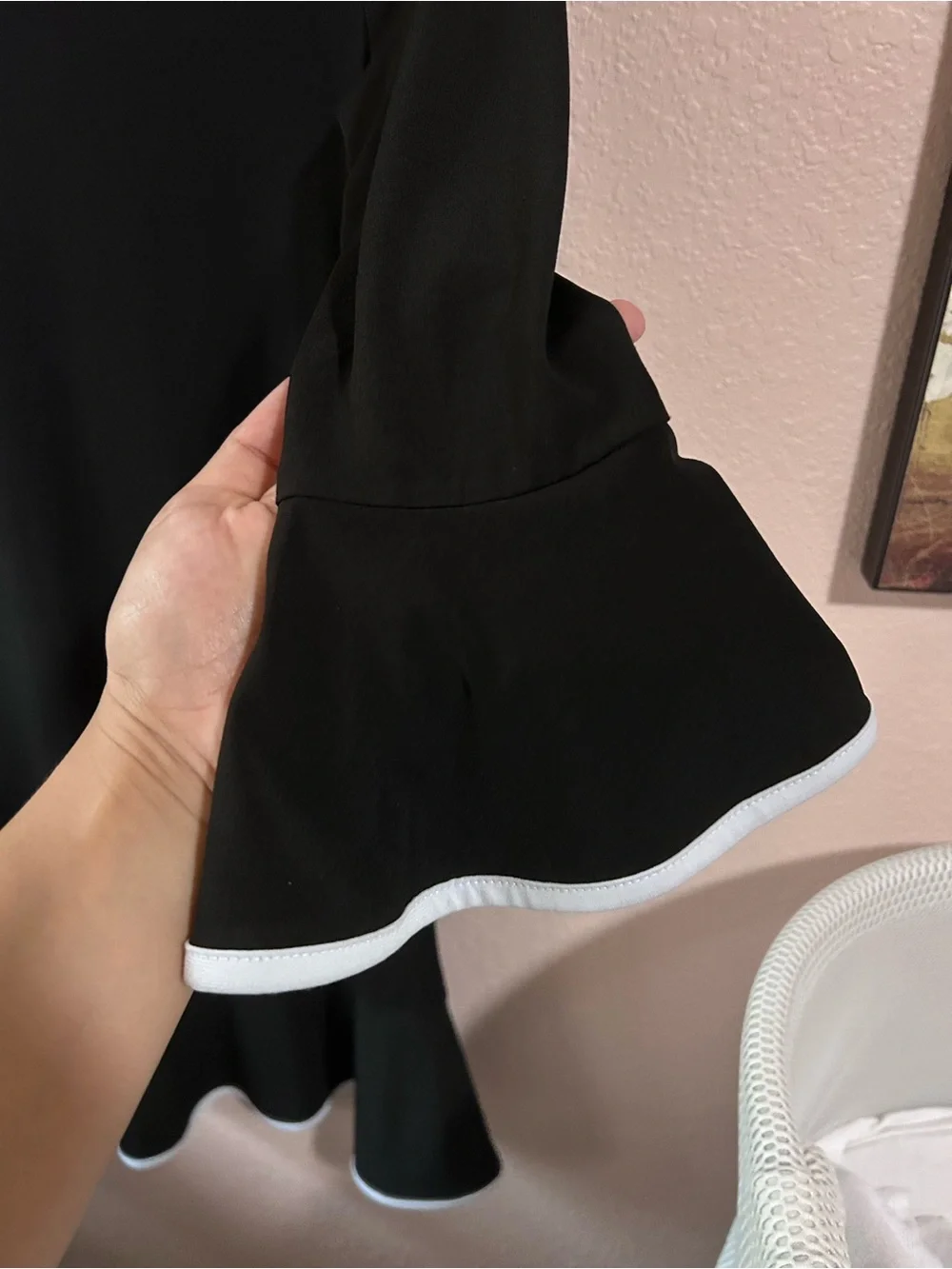Michael Kors Black Mini Dress with White Trim